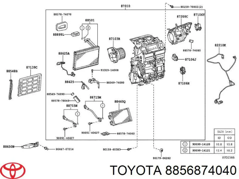 Фильтр салона Тойота Сайон IQ EV (Toyota Scion)