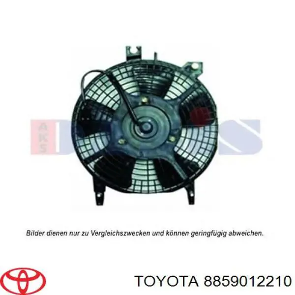 8859012210 Toyota диффузор радиатора кондиционера, в сборе с крыльчаткой и мотором