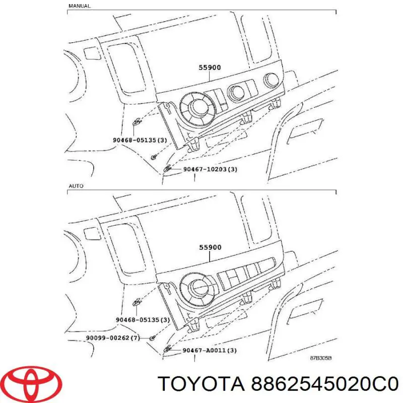  8862545020C0 Toyota