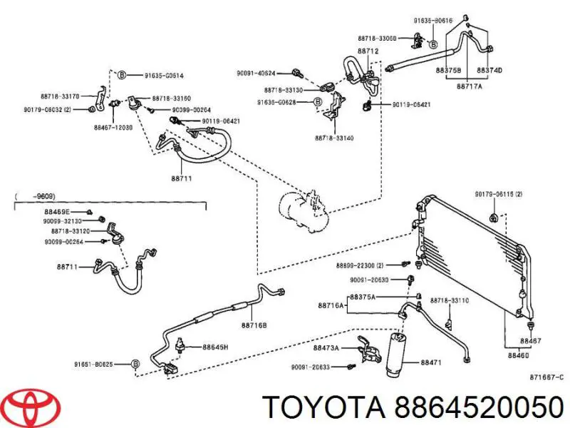 8864520050 Toyota датчик абсолютного давления кондиционера