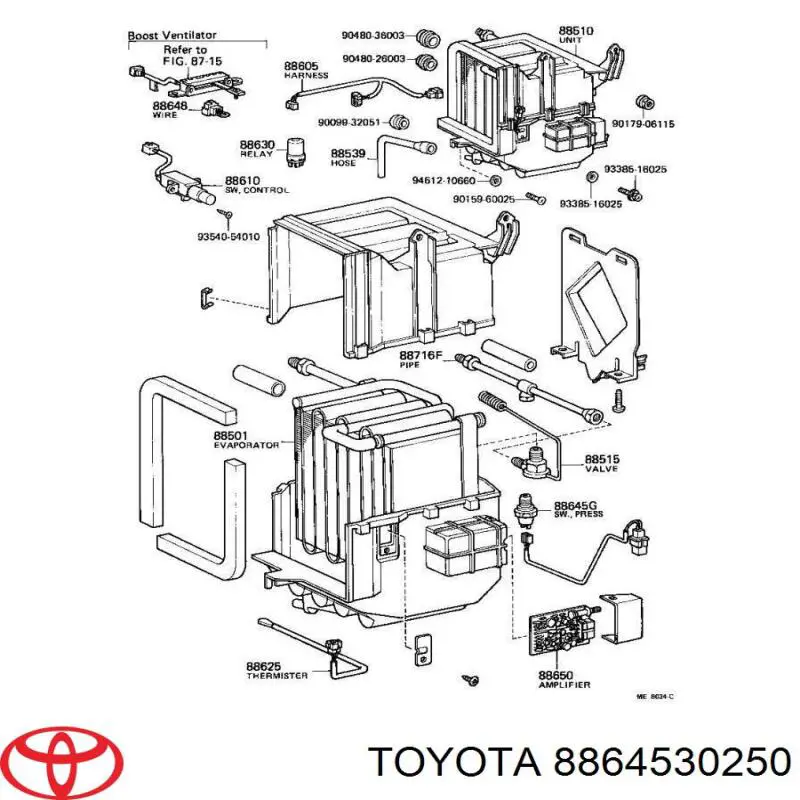 Купить 8864530250 Toyota Датчик давления масла