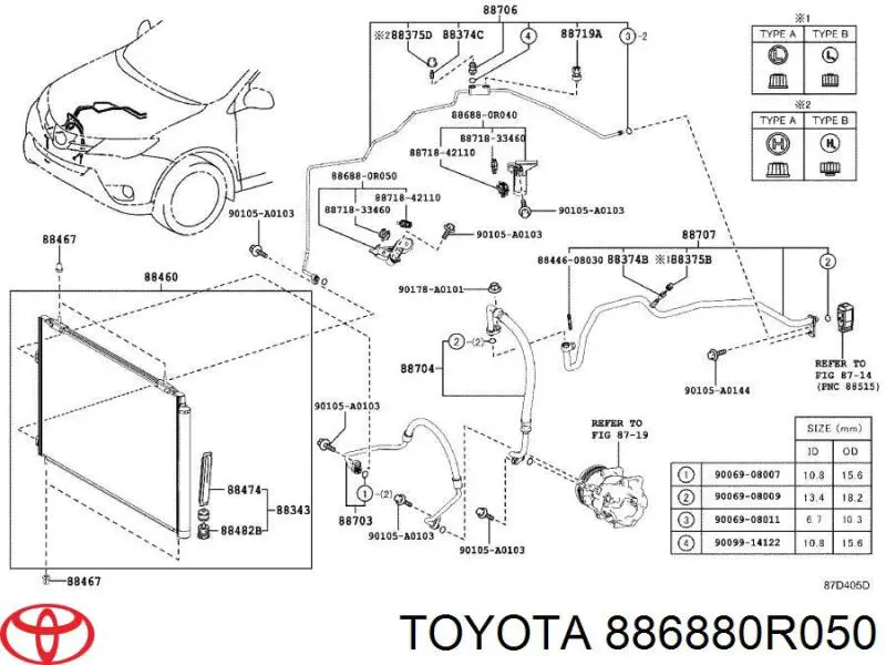886880R050 Toyota 