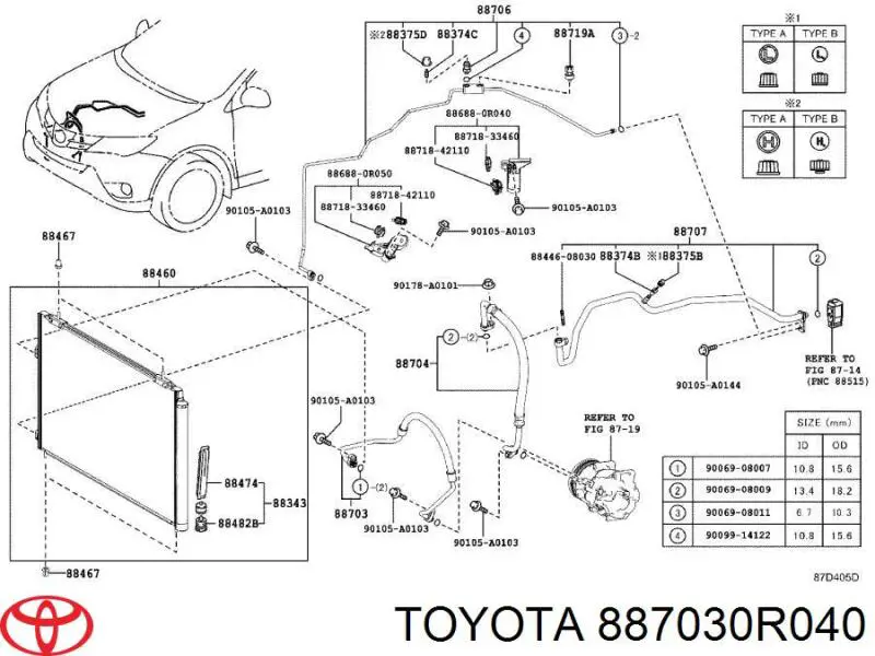  887030R040 Toyota