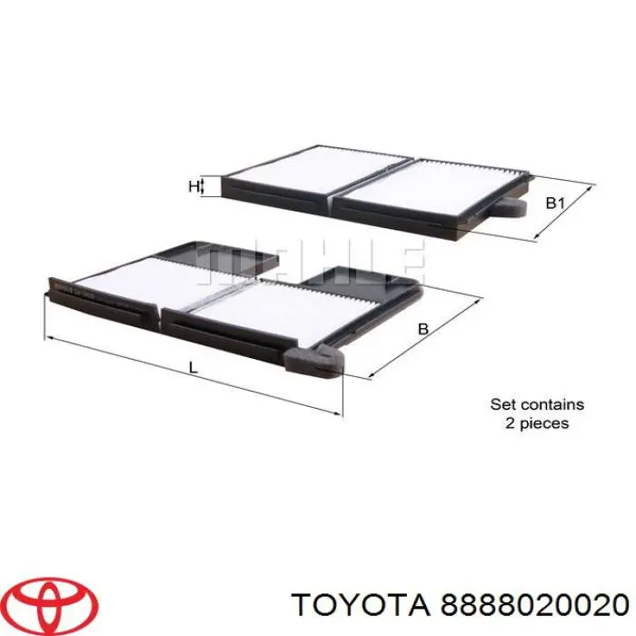 8888020020 Toyota фильтр салона