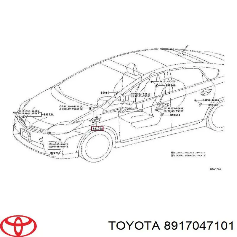  Модуль-процессор управления подушкой безопасности (ЭБУ AIRBAG) Toyota Prius 