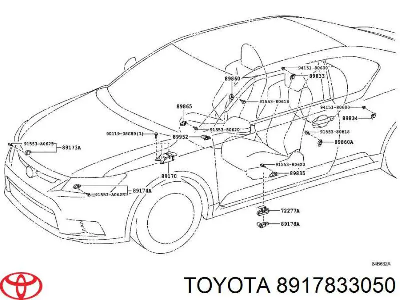 Купить 8917833050 Toyota Датчик подушки безопасности