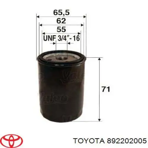 892202005 Toyota масляный фильтр