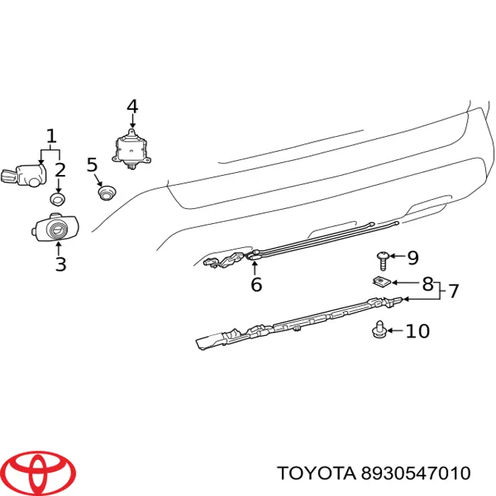 Кольцо парктроника уплотнительное Toyota 8930547010 цена, от 1.15 USD