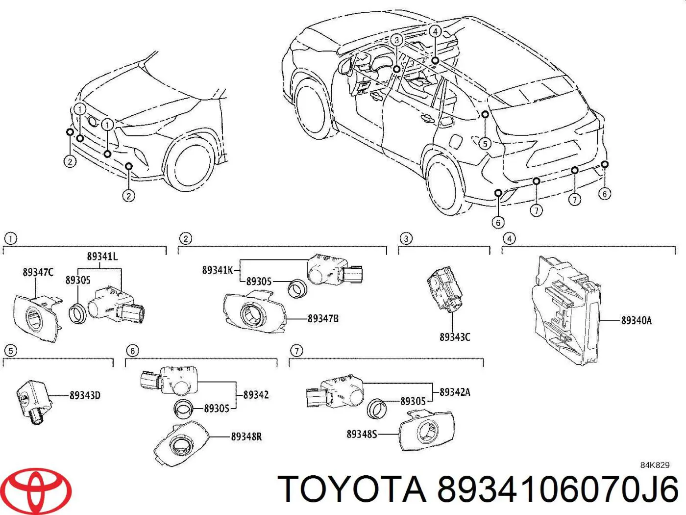 8934106070J6 Toyota 