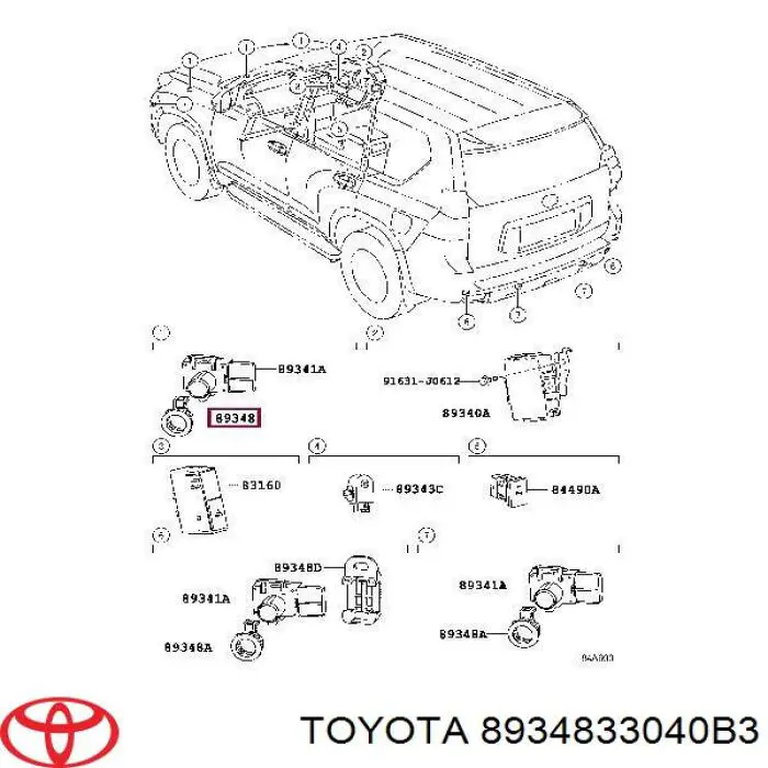  8934833040B3 Toyota