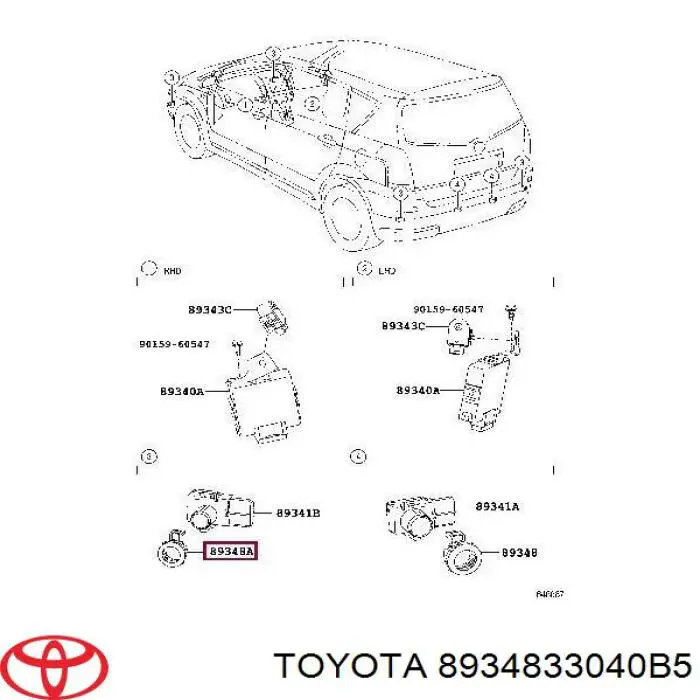 8934833040B5 Toyota 