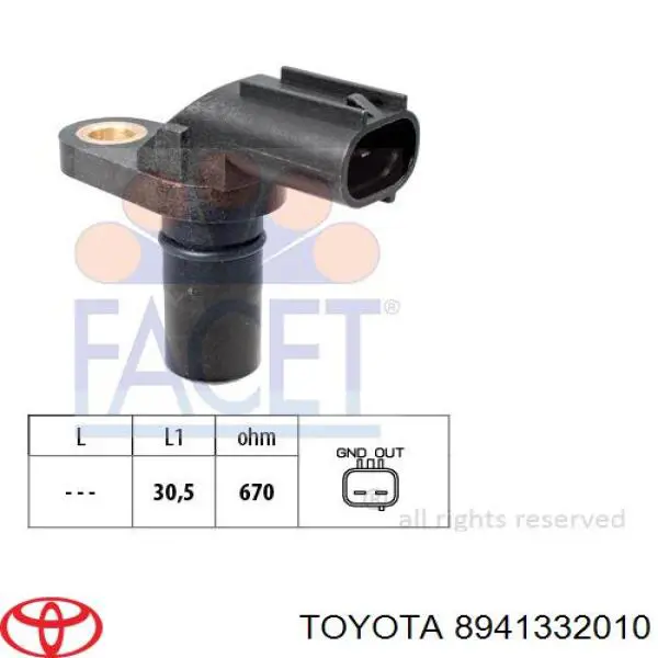 Sensor de velocidade Toyota 8941332010 preço, a partir de 35,15 USD