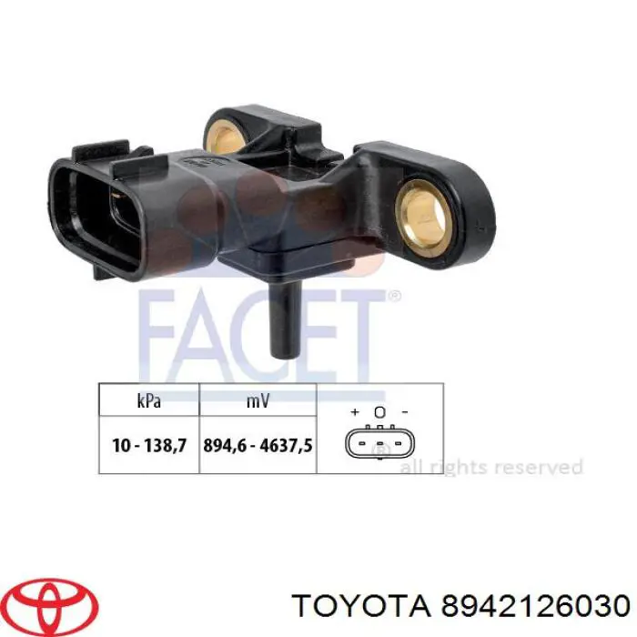 8942126030 Toyota sensor de pressão no coletor de admissão, map