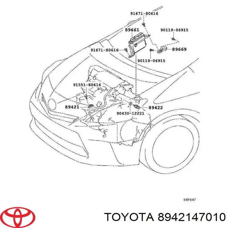 Sensor de presion de carga (inyeccion de aire turbina) 8942147010 Toyota/Lexus