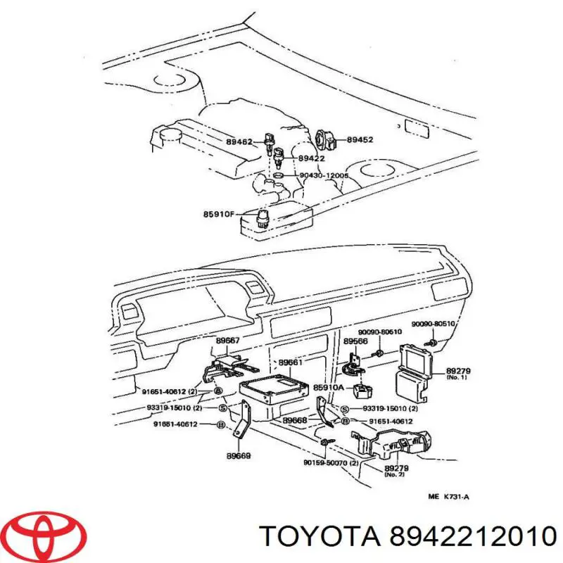 8942212010 Toyota датчик температуры охлаждающей жидкости