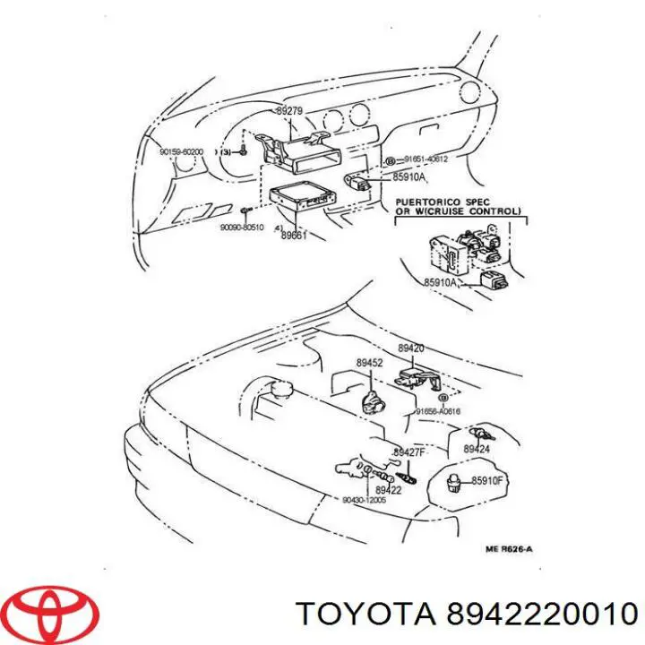 8942220010 Toyota датчик температуры охлаждающей жидкости