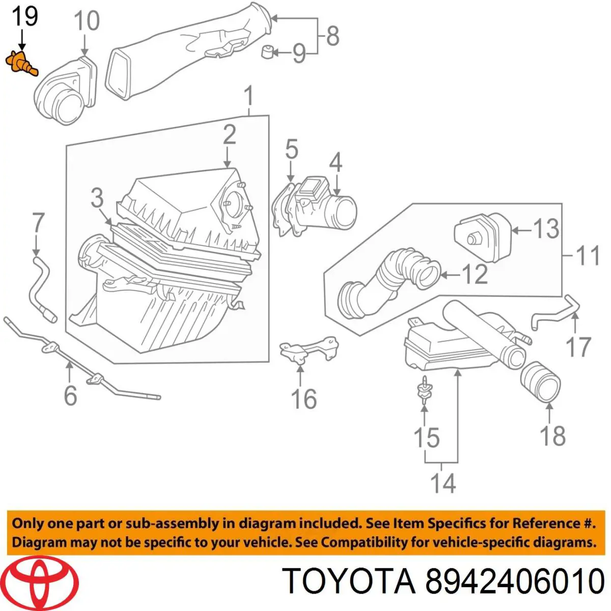 Купить 8942406010 Toyota Терморегулятор воздуха