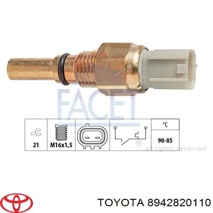 8942820110 Toyota датчик температуры охлаждающей жидкости (включения вентилятора радиатора)