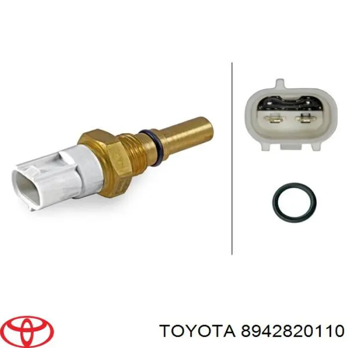 Sensor, temperatura del refrigerante (encendido el ventilador del radiador) 8942820110 Toyota