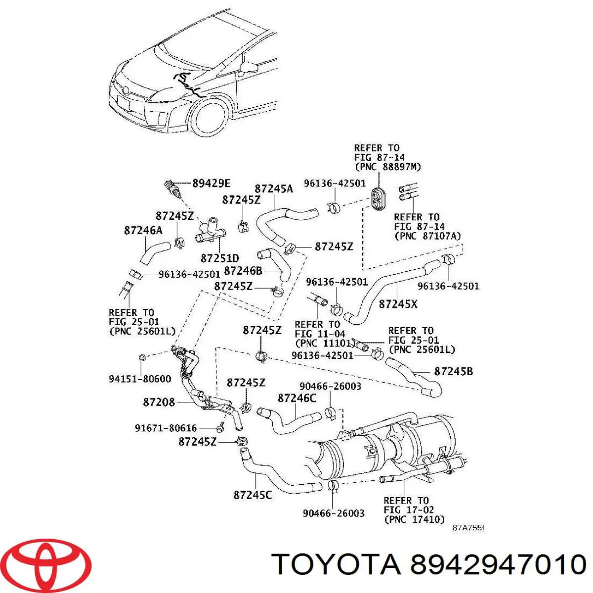 Датчик температуры охлаждающей жидкости, на приборе 8942947010 Toyota