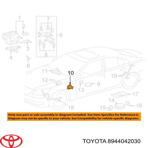  Toyota 8944042030 цена, от 126.69 USD