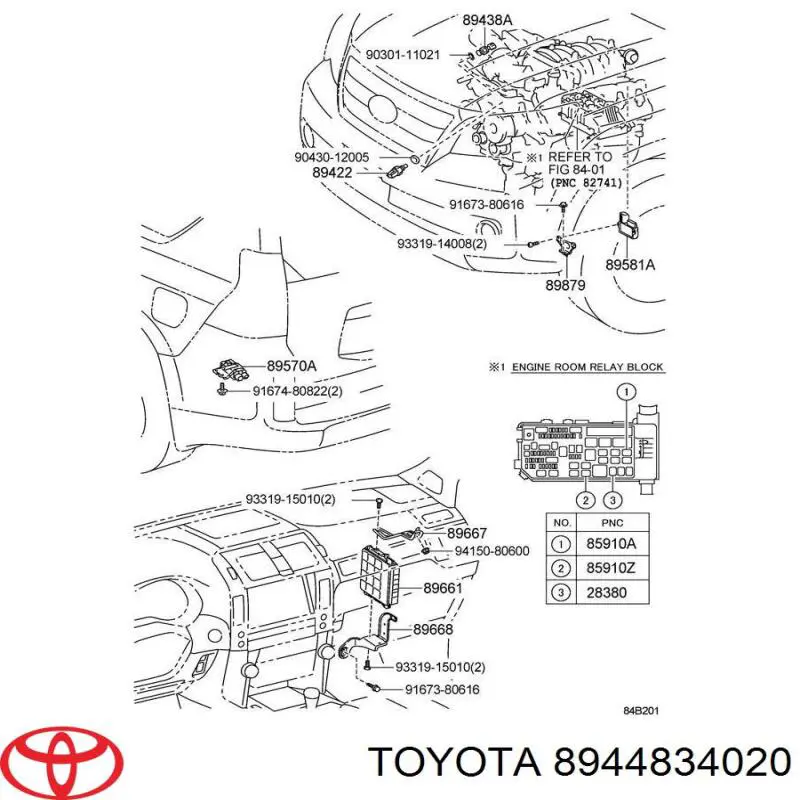 8944834020 Toyota датчик насоса гидроусилителя