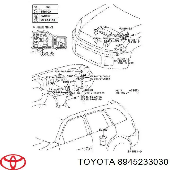 8945233030 Toyota sensor de posição da válvula de borboleta (potenciômetro)