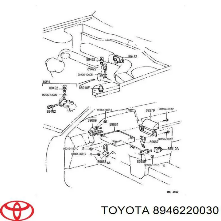 Датчик блока холодного пуска на Toyota Corolla E9
