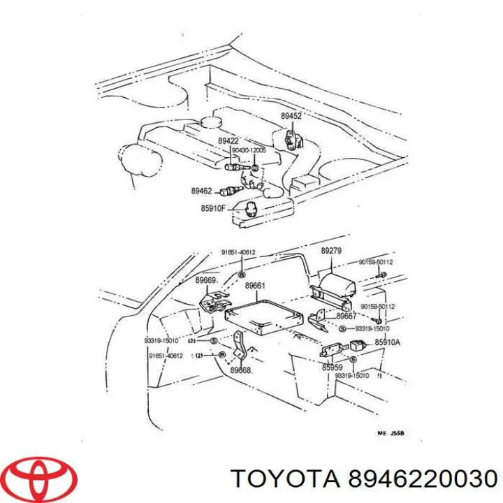 Sensor de bloque de arranque en frío 8946220030 Toyota