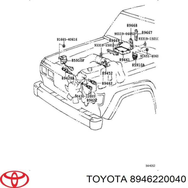 Датчик дроссельной заслонки 8946220040 Toyota