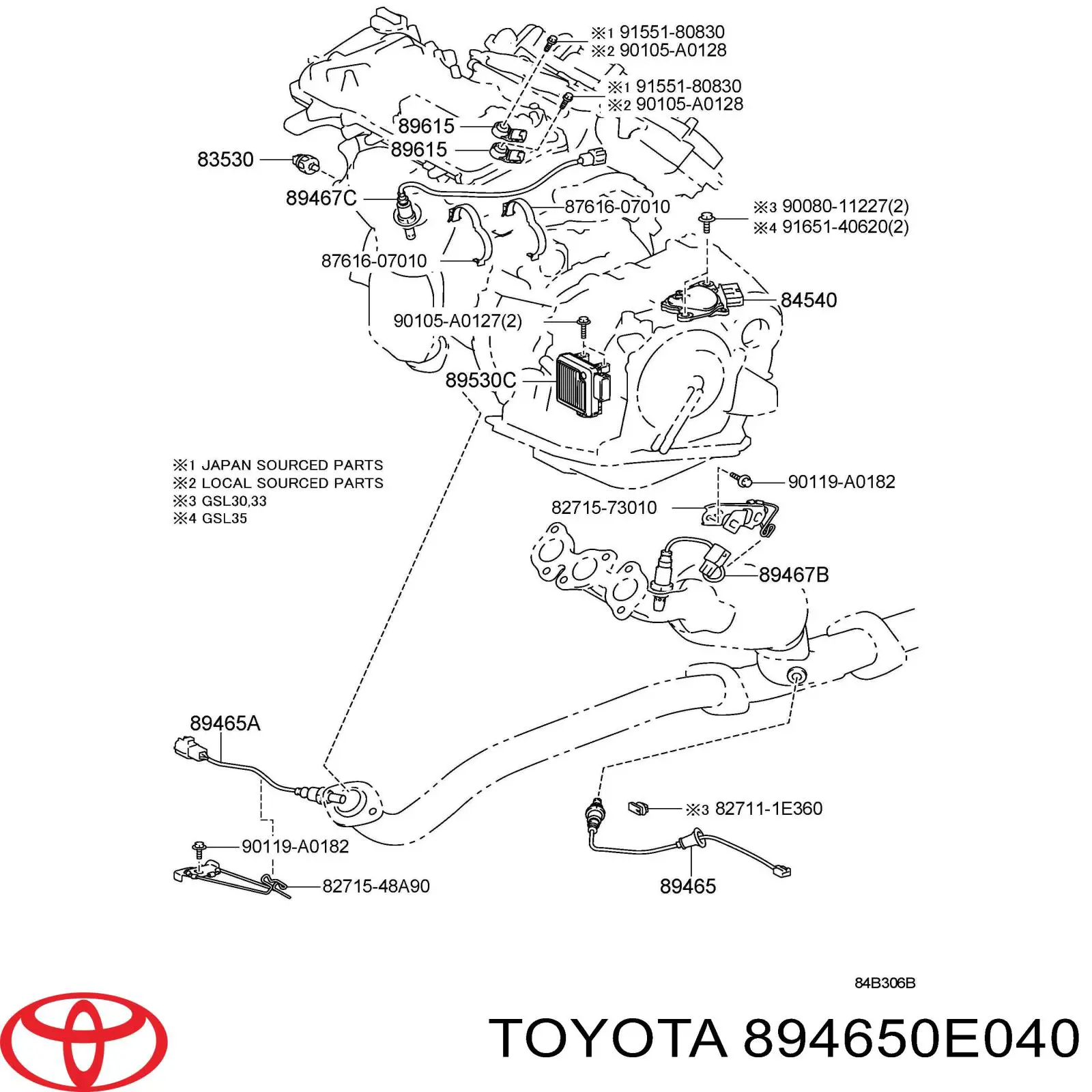  894650E040 Toyota