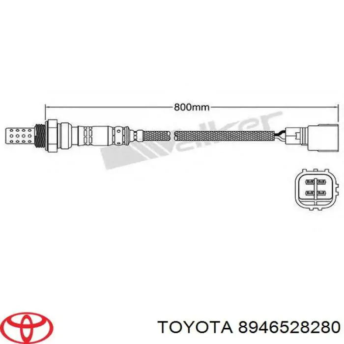 Лямбда зонд после катализатора, левый Toyota 8946528280