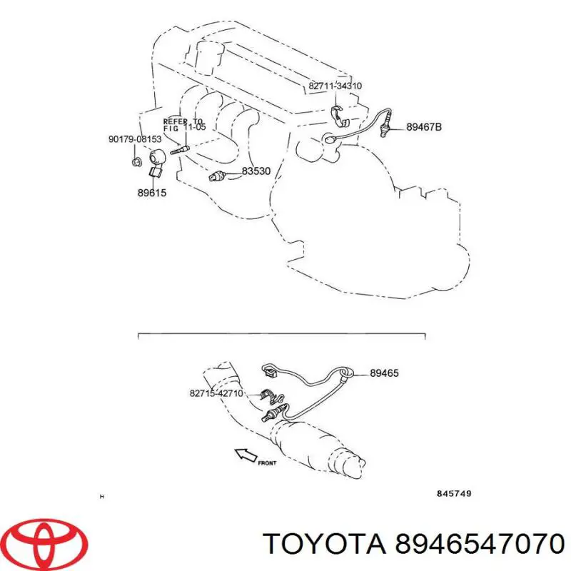 Лямбда-зонд 8946547070 Toyota