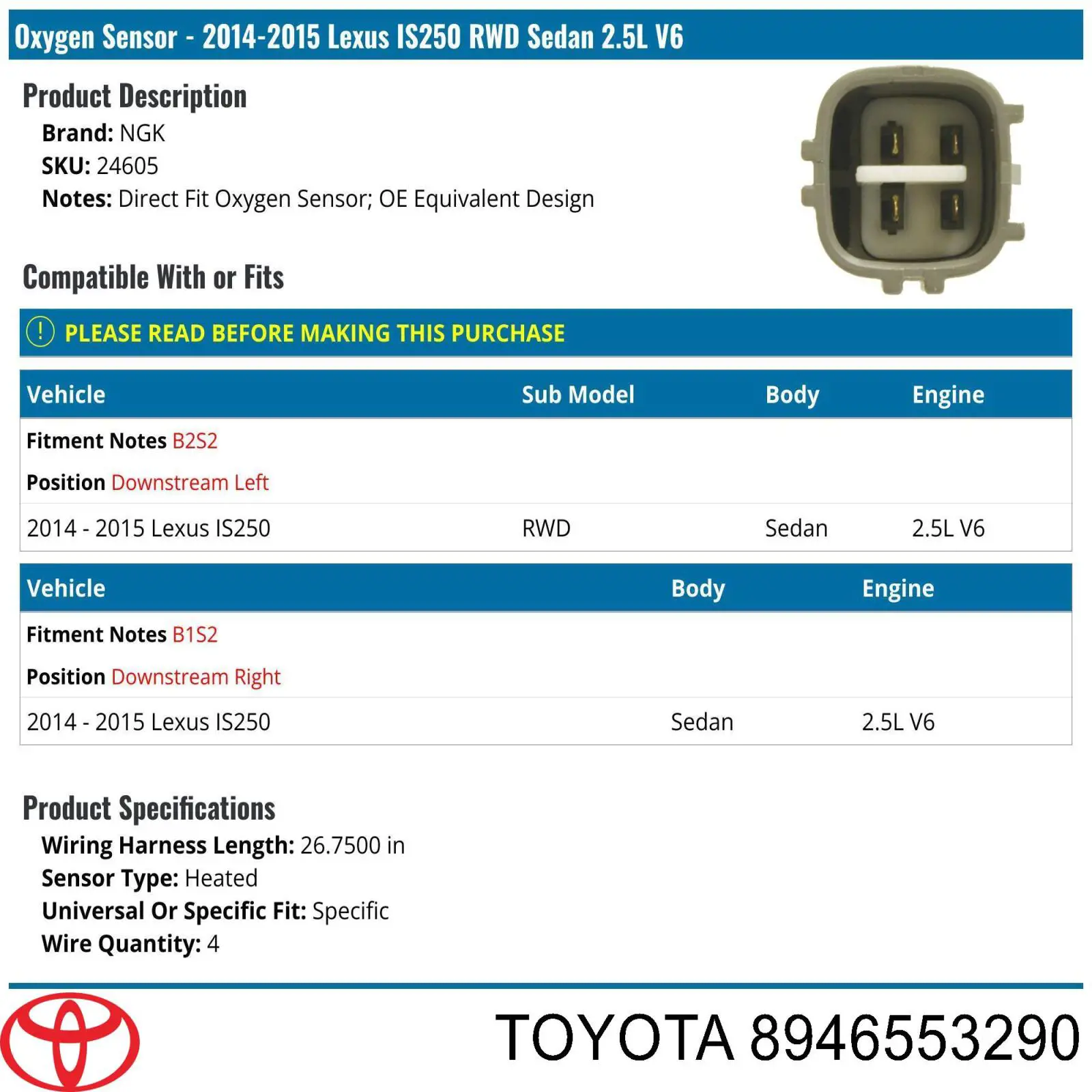 8946553290 Toyota 