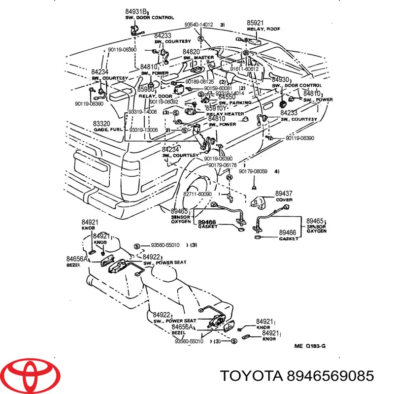 8946569085 Toyota лямбда-зонд, датчик кислорода