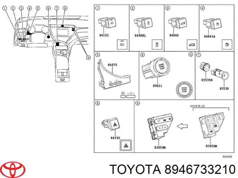  8946733210 Toyota