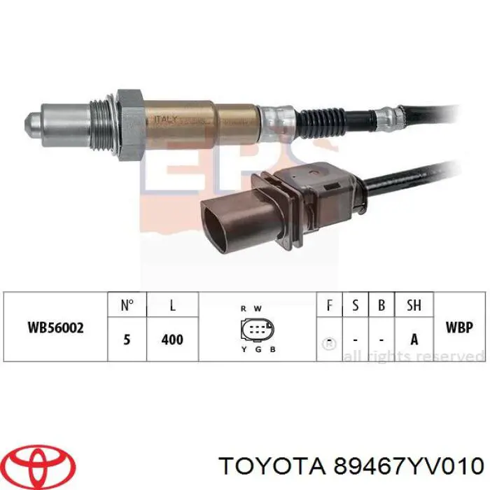 89467YV010 Toyota лямбда-зонд, датчик кислорода до катализатора