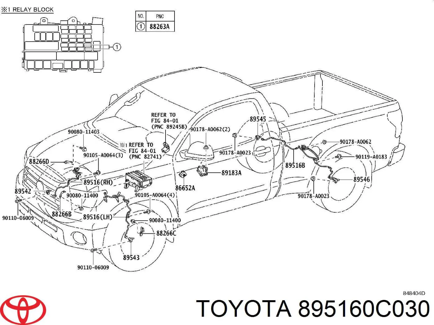 Купить 895160C030 Toyota Провод датчика АБС передний правый