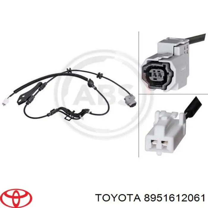 Fio traseiro esquerdo de sensor ABS para Toyota Corolla (E15)