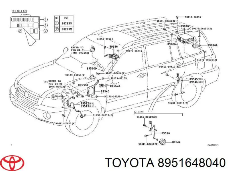 Датчик АБС (ABS) задний левый 8951648040 Toyota