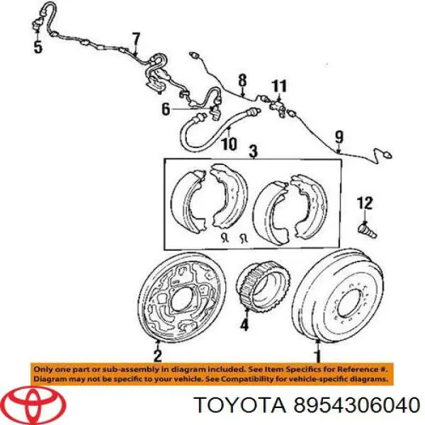 Датчик антиблокировочной системы торможения Toyota 8954306120 цена, от 35.99 USD