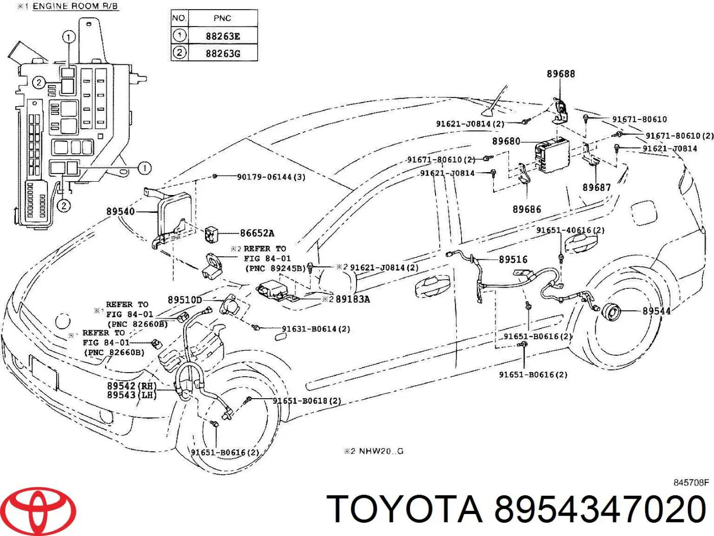 Sensor ABS dianteiro esquerdo para Toyota Prius (NHW20)