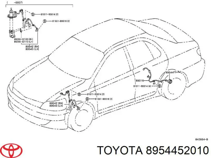 Датчик АБС (ABS) задний 8954452010 Toyota