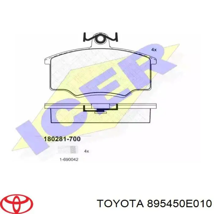 895450E010 Toyota sensor abs traseiro direito