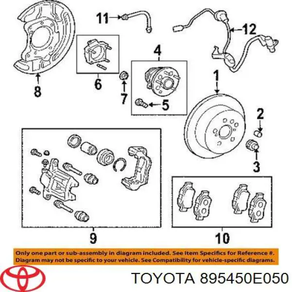 Купить RP895450E050 Resqparts Датчик АБС задний правый