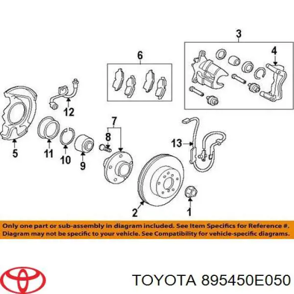 RP895450E050 Resqparts Датчик АБС (ABS) задний, правый