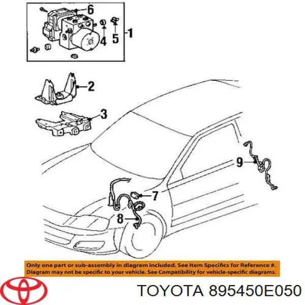 Датчик АБС (ABS) задний правый Resqparts RP895450E050 цена, от 18.75 USD