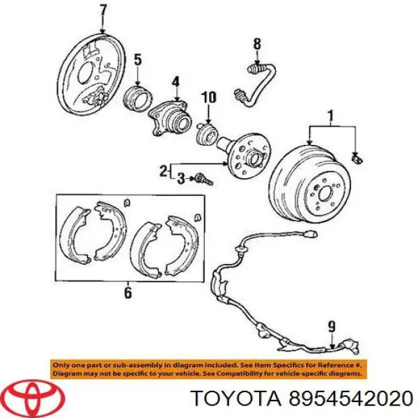 Датчик АБС (ABS) задний правый Toyota 8954542020 цена, от 28.34 USD