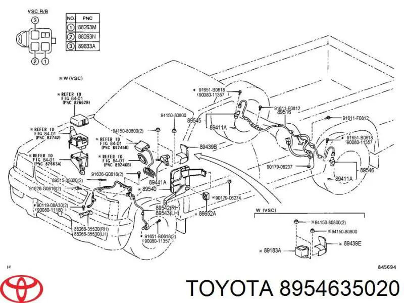  Датчик АБС (ABS) задний левый Toyota Hilux 