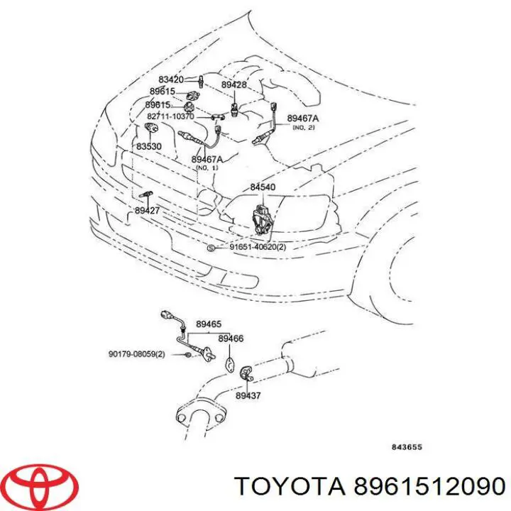Compre 8961512090 Toyota Sensor de detonação